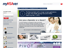 Tablet Screenshot of myhsaver.mybankingservices.com